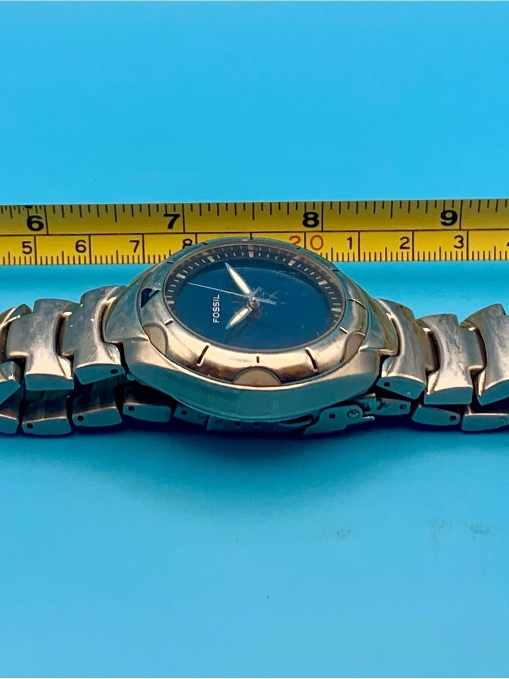Fossil Men's Stainless Steel Blue Dial Watch
